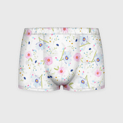 Трусы-боксеры мужские Нежные цветочки, цвет: 3D-принт