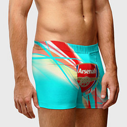 Трусы-боксеры мужские Arsenal stripes, цвет: 3D-принт — фото 2