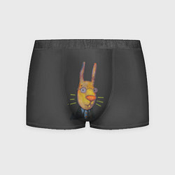 Трусы-боксеры мужские Умный заяц строгий стиль, цвет: 3D-принт
