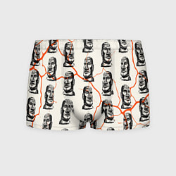 Трусы-боксеры мужские Статуи моаи, цвет: 3D-принт