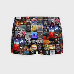 Трусы-боксеры мужские Scorpions - обложки альбомов и песен, цвет: 3D-принт