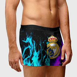 Трусы-боксеры мужские Real Madrid неоновый огонь, цвет: 3D-принт — фото 2
