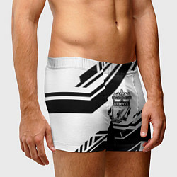 Трусы-боксеры мужские Liverpool черные полосы геометрия, цвет: 3D-принт — фото 2