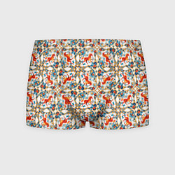 Трусы-боксеры мужские Орнамент с лошадью - символом Нового 2026 года, цвет: 3D-принт