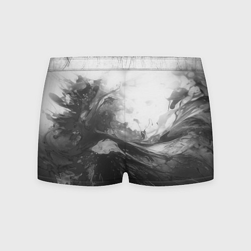 Мужские трусы Серые морские волны абстракция / 3D-принт – фото 2