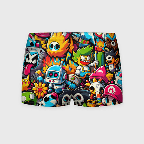 Мужские трусы Дональд Трамп в компании мультяшных персонажей / 3D-принт – фото 2