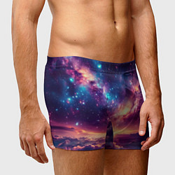 Трусы-боксеры мужские Фантастический космос вид с планеты, цвет: 3D-принт — фото 2