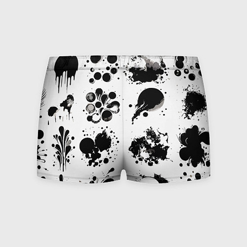 Мужские трусы Чёрно-белые кляксы - абстракция / 3D-принт – фото 2