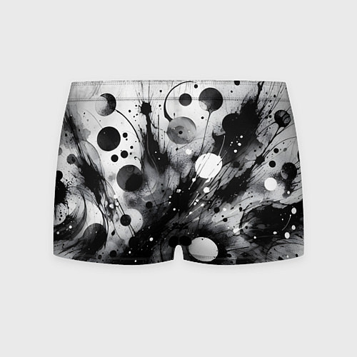 Мужские трусы Абстрактная чёрно-белая композиция / 3D-принт – фото 2