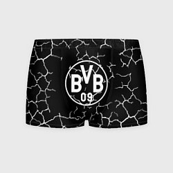 Трусы-боксеры мужские Borussia черно белые, цвет: 3D-принт
