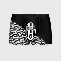 Трусы-боксеры мужские Ювентус надписи лого, цвет: 3D-принт