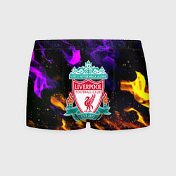 Трусы-боксеры мужские Ливерпуль огонь неон, цвет: 3D-принт