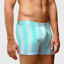 Трусы-боксеры мужские Neon white blue lines, цвет: 3D-принт — фото 2