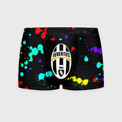 Мужские трусы Ювентус брызги красок неон