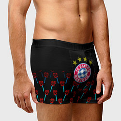 Трусы-боксеры мужские Бавария Мюнхен розы паттерн, цвет: 3D-принт — фото 2