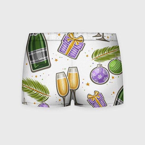 Мужские трусы Новогодний вайб / 3D-принт – фото 2
