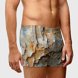 Трусы-боксеры мужские Старая штукатурка на стене - абстракция, цвет: 3D-принт — фото 2