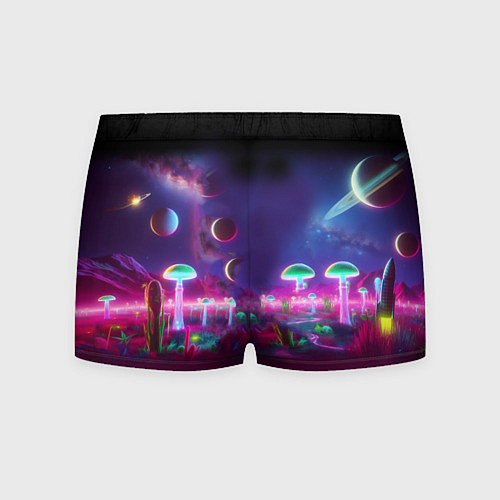 Мужские трусы Космонавт Шрук в неоновом скафандре на загадочной / 3D-принт – фото 2