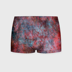Трусы-боксеры мужские Абстракция - red rust on blue, цвет: 3D-принт