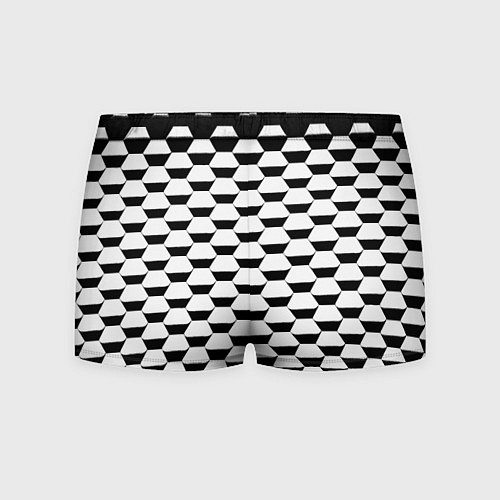 Мужские трусы Juventus геометрия черно белая / 3D-принт – фото 2