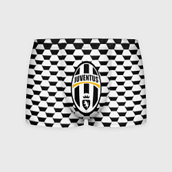 Трусы-боксеры мужские Juventus геометрия черно белая, цвет: 3D-принт