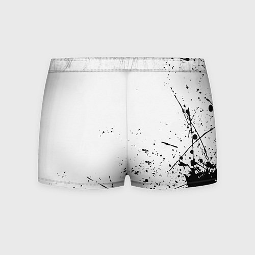 Мужские трусы Ювентус черные краски всплеск / 3D-принт – фото 2