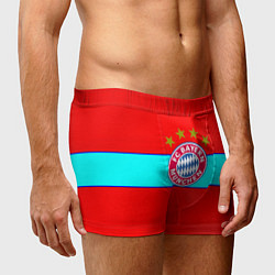 Трусы-боксеры мужские Бавария Мюнхен полосы линии, цвет: 3D-принт — фото 2