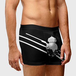 Трусы-боксеры мужские Реал Мадрид полосы текстура линии, цвет: 3D-принт — фото 2