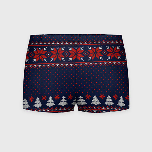 Мужские трусы Новогодний вязаный узор / 3D-принт – фото 2