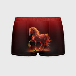 Мужские трусы Узор с конем огнем