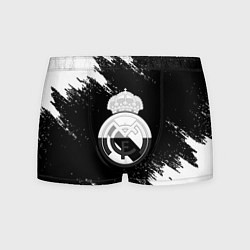 Мужские трусы Реал Мадрид черно белые краски