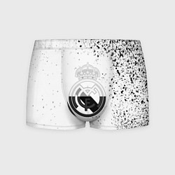 Мужские трусы Реал Мадрид черно белые краски