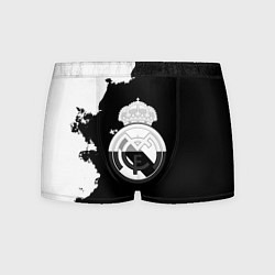 Мужские трусы Реал Мадрид черно белые краски