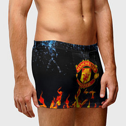 Трусы-боксеры мужские Манчестер Юнайтед лёд и огонь, цвет: 3D-принт — фото 2
