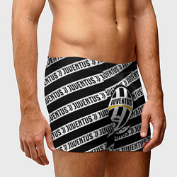 Трусы-боксеры мужские Ювентус полосы линии спорт, цвет: 3D-принт — фото 2