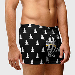 Трусы-боксеры мужские Ювентус ёлочки паттерн, цвет: 3D-принт — фото 2
