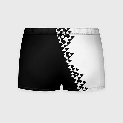 Мужские трусы Juventus черно белая геометрия текстура / 3D-принт – фото 2