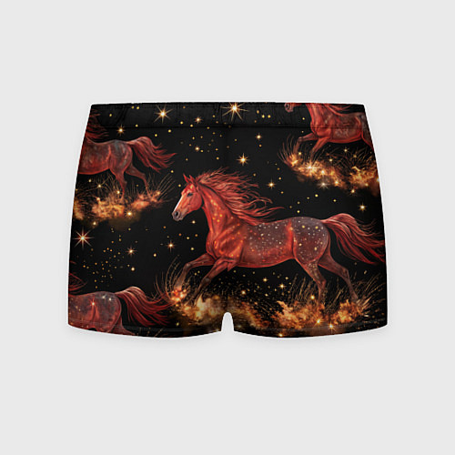 Мужские трусы Огненные лошади - паттерн / 3D-принт – фото 2