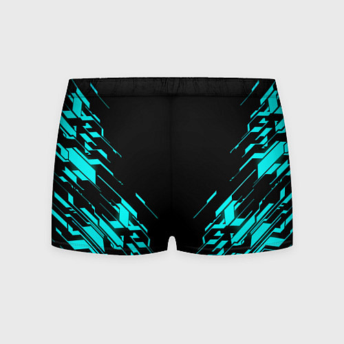 Мужские трусы Ливерпуль неон геометрия / 3D-принт – фото 2