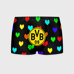 Трусы-боксеры мужские Borussia сердца паттерн, цвет: 3D-принт