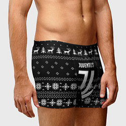 Трусы-боксеры мужские Ювентус новый год текстура, цвет: 3D-принт — фото 2