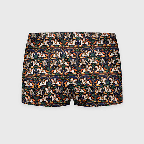 Мужские трусы Новогодние коты всадники на лошади / 3D-принт – фото 2