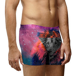 Трусы-боксеры мужские Космический лев, цвет: 3D-принт — фото 2