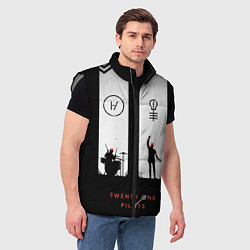Мужской жилет Twenty One Pilots: Lines, цвет: 3D-светло-серый — фото 2