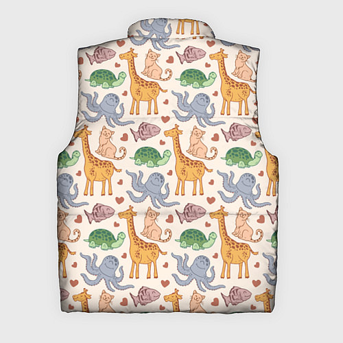 Мужской жилет Летние зверьки / 3D-Красный – фото 2