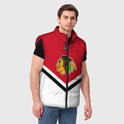 Мужской жилет NHL: Chicago Blackhawks, цвет: 3D-красный — фото 2