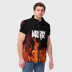 Мужской жилет Linkin Park: Hell Flame, цвет: 3D-красный — фото 2