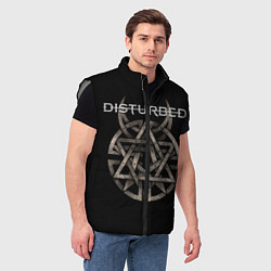 Мужской жилет Disturbed Logo, цвет: 3D-светло-серый — фото 2
