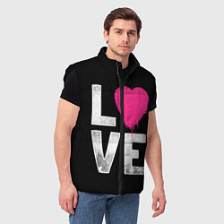 Мужской жилет Love Heart, цвет: 3D-черный — фото 2