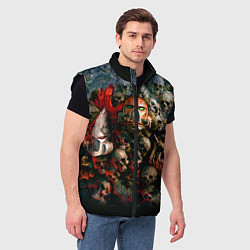 Мужской жилет Warhammer 40k: Skulls, цвет: 3D-черный — фото 2